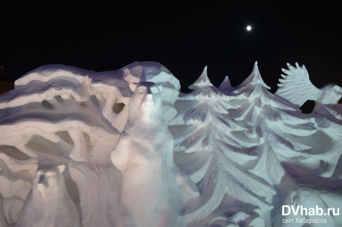 В районе катка на набережной Хабаровска появятся снежные скульптуры